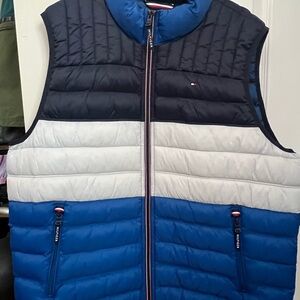 Tommy Hilfiger Navy and Blue Quilted Vest